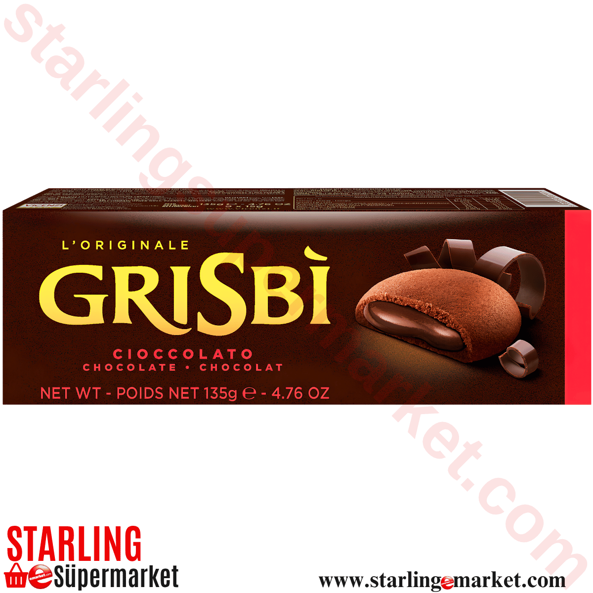 GRISBI BISKUVI CHOCOLATE CREAM 135 G