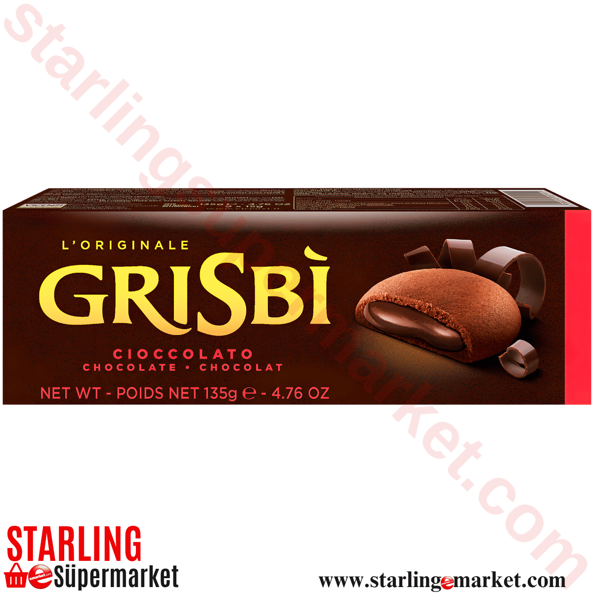 GRISBI BISKUVI CHOCOLATE CREAM 135 G