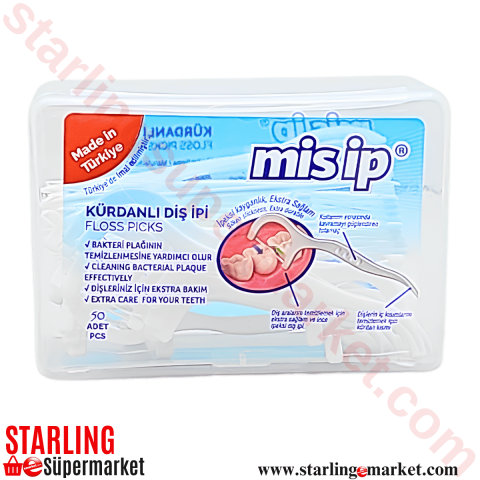 MISIP KURDANLI DIS IPI KARE KUTU 50 PCS