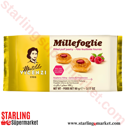 MATILDE VICENZI BISKUVI MILFOY RASPBERRY FILL 90 G