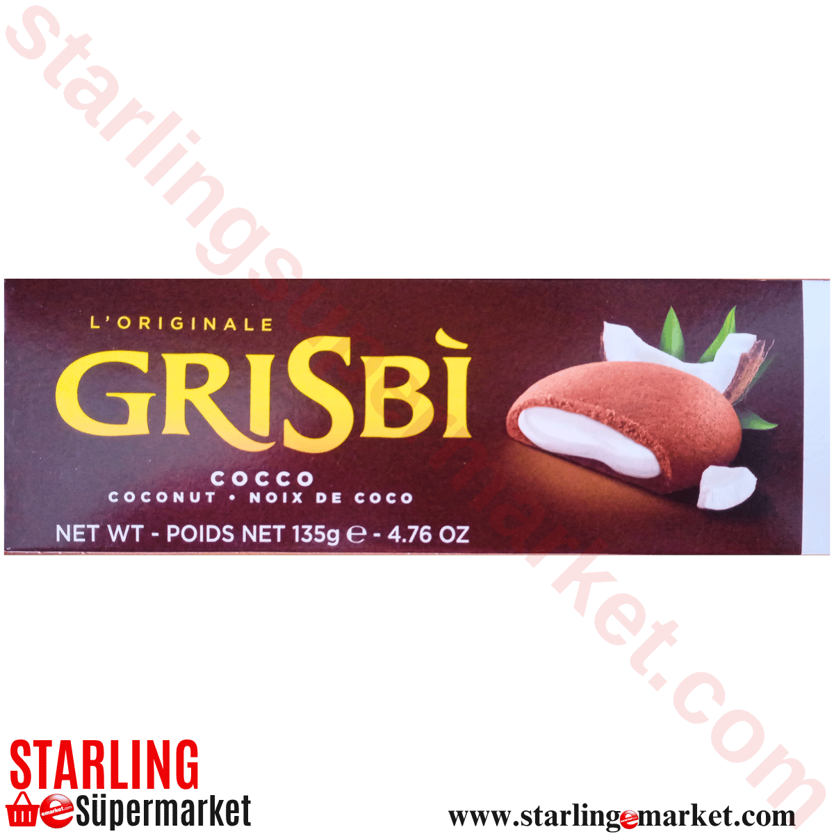 GRISBI BISKUVI COCONUT 135 G