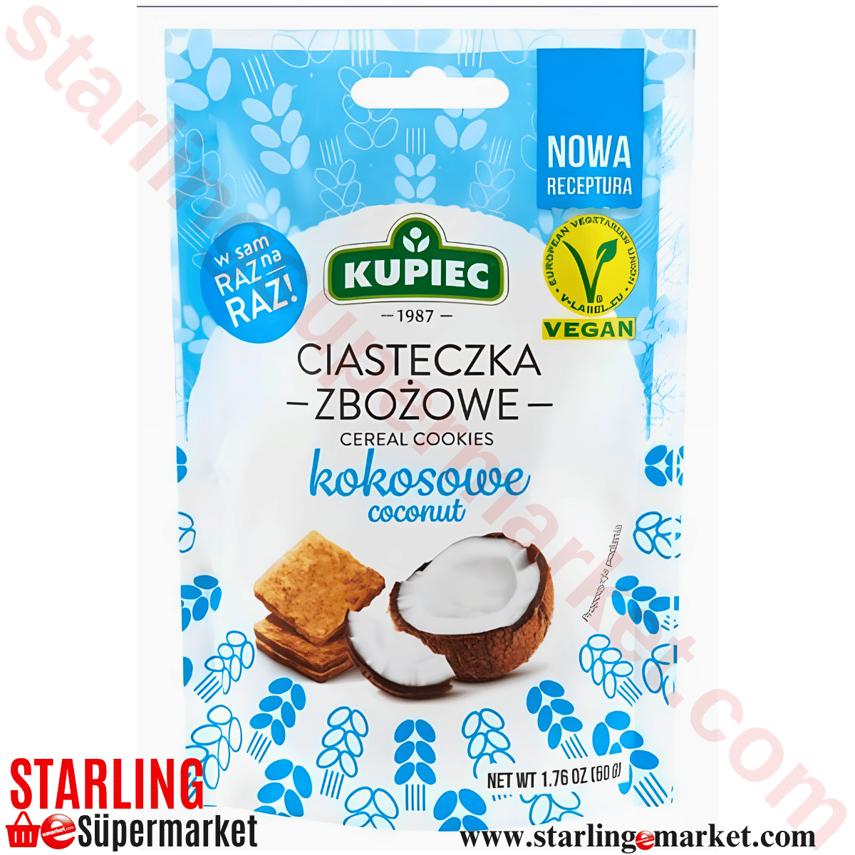 KUPIEC MINI BITES COCONUT KRAKER 50 G