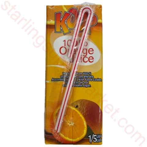 KOOP MEYVE SUYU %100 PORTAKAL 200 ML