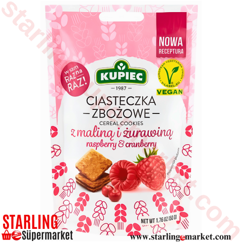 KUPIEC MINI RASPBERRY FLAVOURED KRAKER 50 G