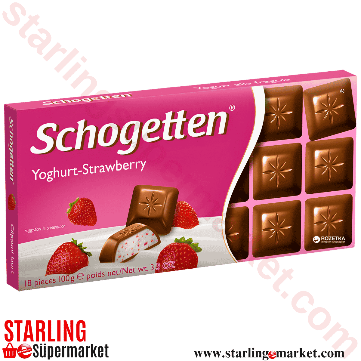 SCHOGETTEN CIKOLATA YOGHURT-STRAWBERRY 100 G