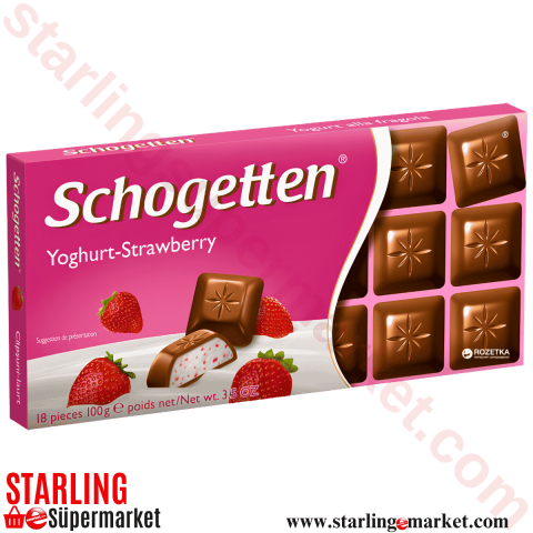 SCHOGETTEN CIKOLATA YOGHURT-STRAWBERRY 100 G