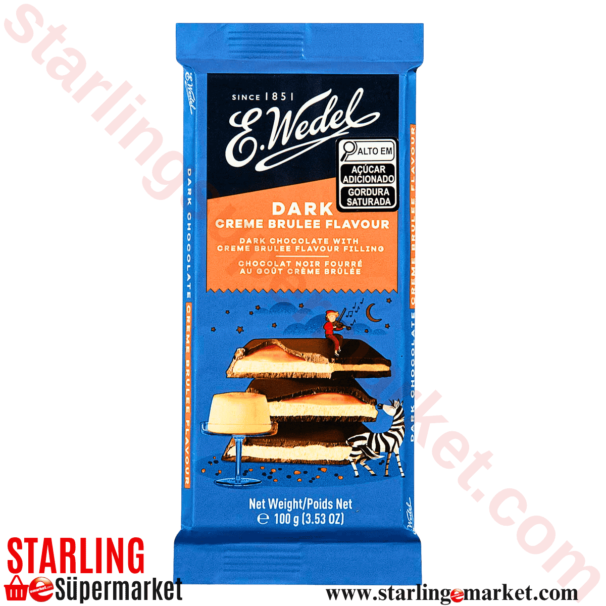 WEDEL CIKOLATA DARK CREME BRULEE 100 G