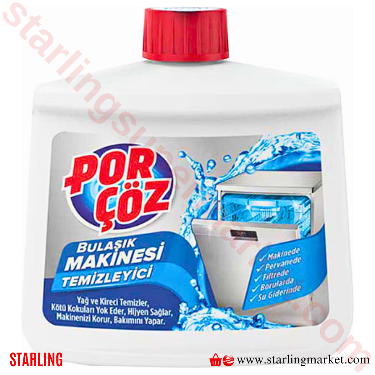 PORCOZ BULASIK MAKINESI TEMIZLEYICI 250 ML