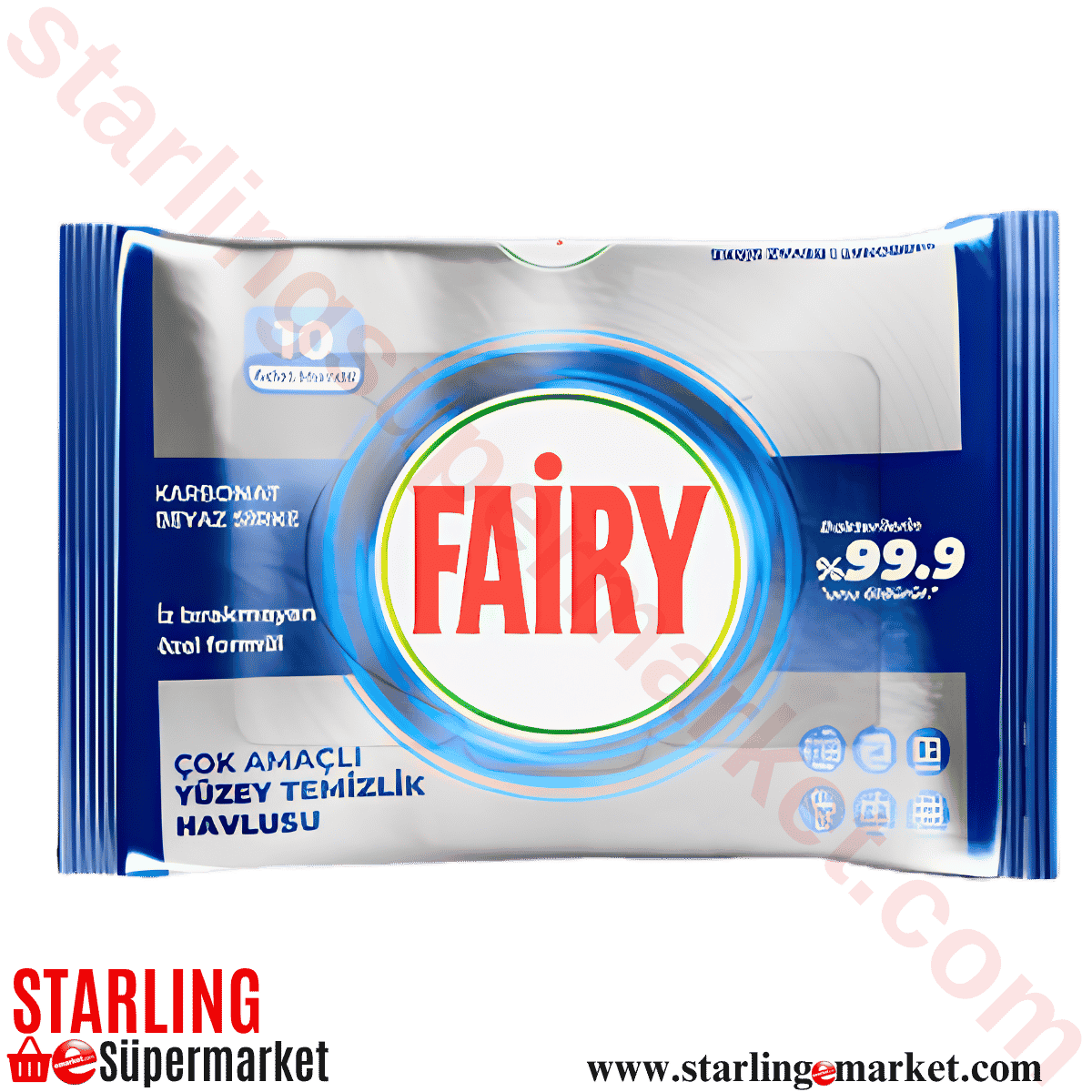 FAIRY YUZEY TEMIZLEME MENDILI ANTIBACTERIAL 10 LU