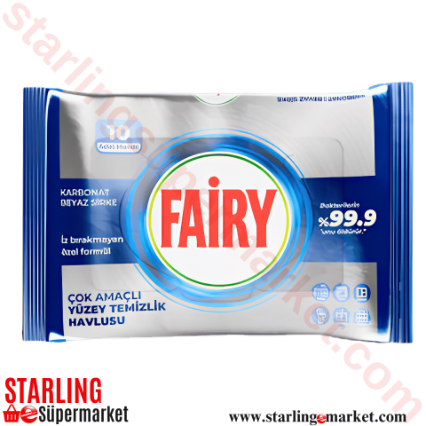 FAIRY YUZEY TEMIZLEME MENDILI ANTIBACTERIAL 10 LU