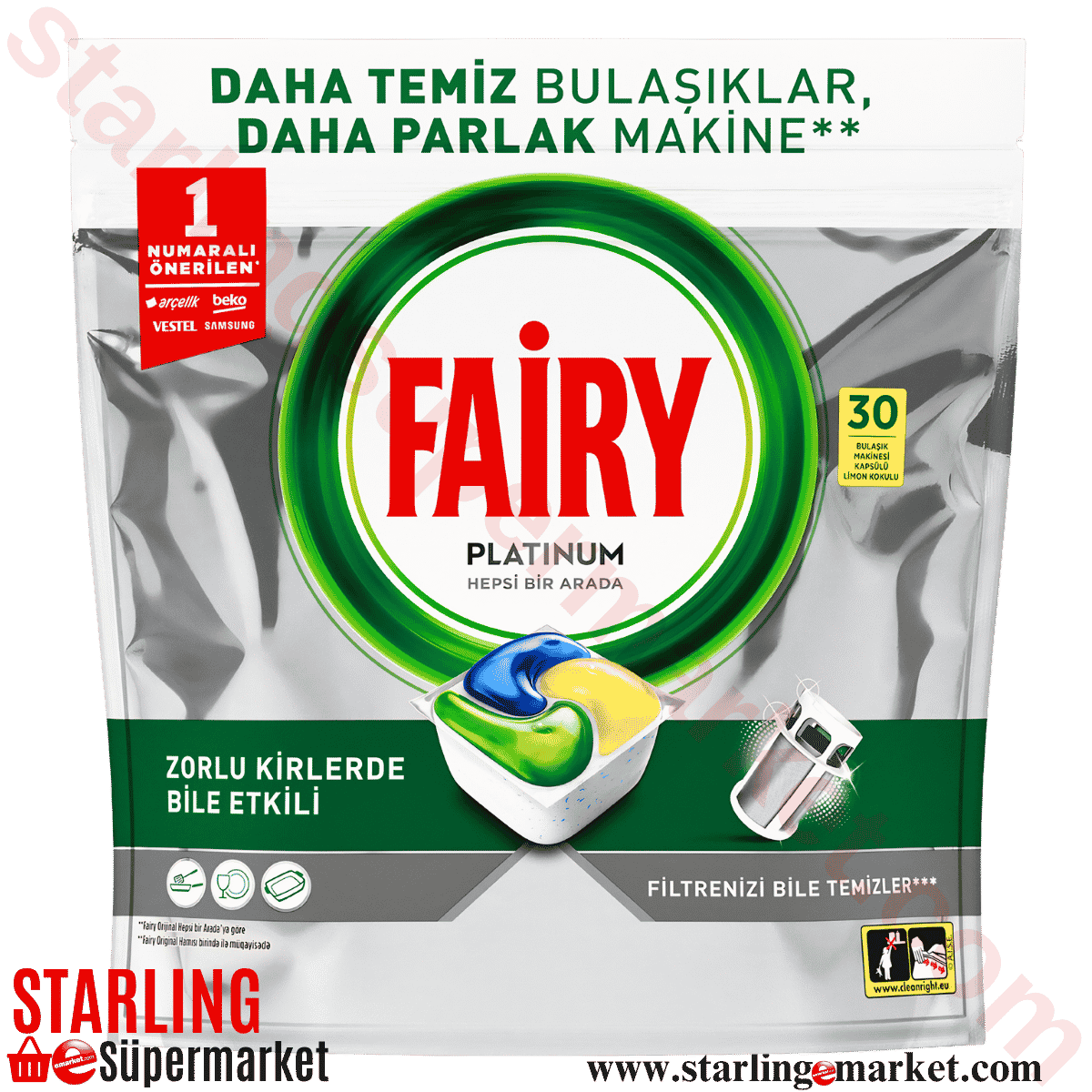 FAIRY PLATINUM BULASIK MAKINE KAPSUL 30 LU