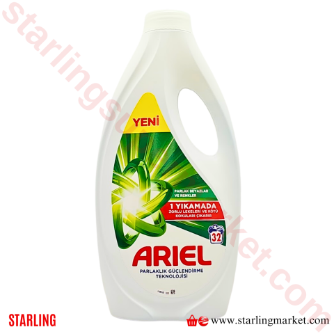ARIEL SIVI DETERJAN PARLAK BEYAZ-RENKLI 32 YIKAMA