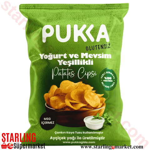 PUKKA YOGURT AROMALI MEVSIM YESIL. PATA CIPSI 70 G
