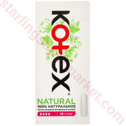 KOTEX NATURAL TAMPON SUPER 16 LI