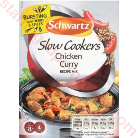 SCHWARTZ SLOW COOKERS CHICKEN CURRY 33 G