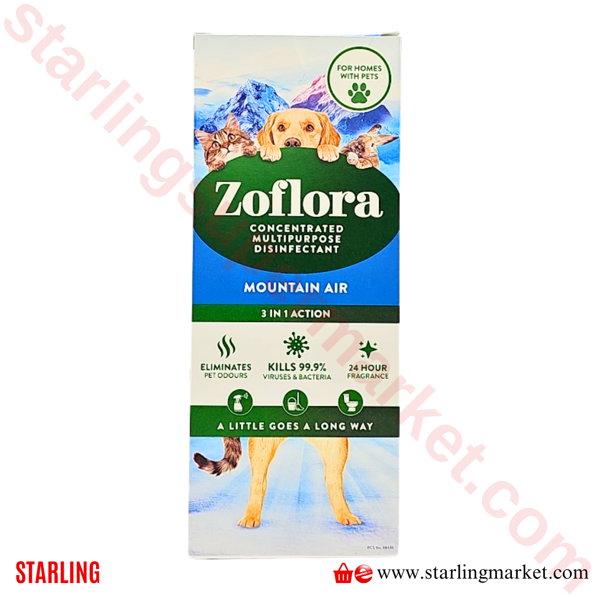 ZOFLORA DISINFECTANT MOUNTAIN AIR FRAGRANCE 500 ML