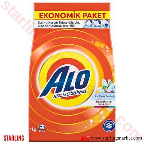 ALO TOZ DETERJAN BEYAZLAR VE RENKLILER 7 KG