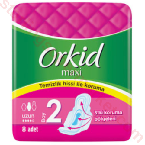 ORKID MAXI UZUN TEKLI PAKET 8 LI