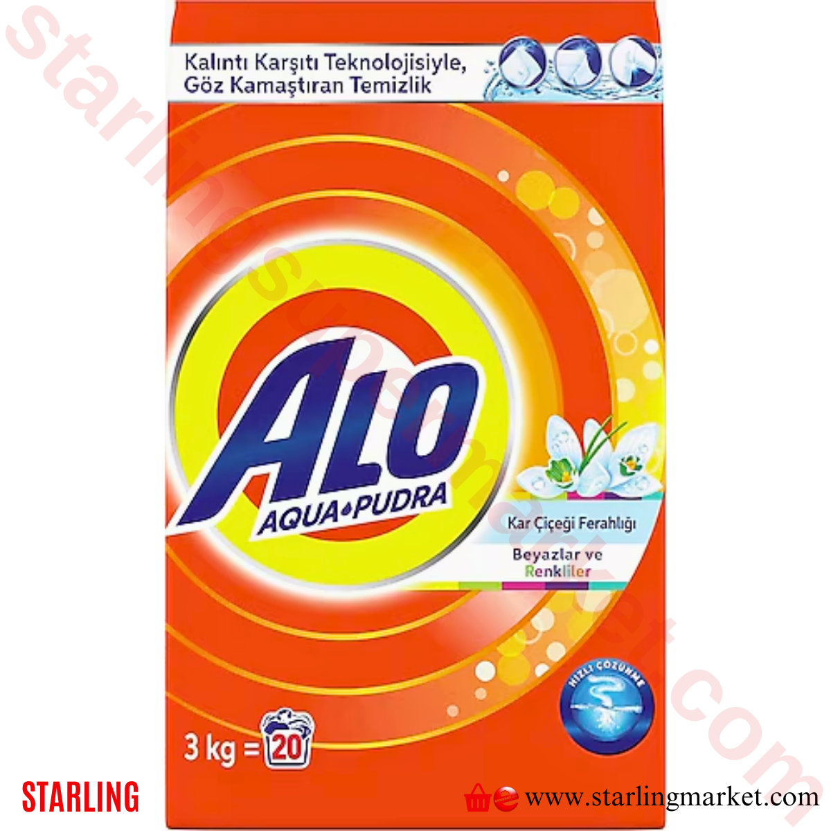 ALO TOZ DETERJAN BEYAZLAR VE RENKLILER 3 KG