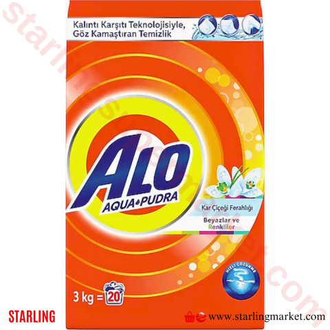 ALO TOZ DETERJAN BEYAZLAR VE RENKLILER 3 KG