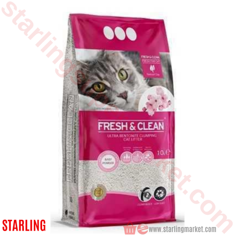 FRESH&CLEAN KEDI KUMU BEBEK PUDRALI 10 LT