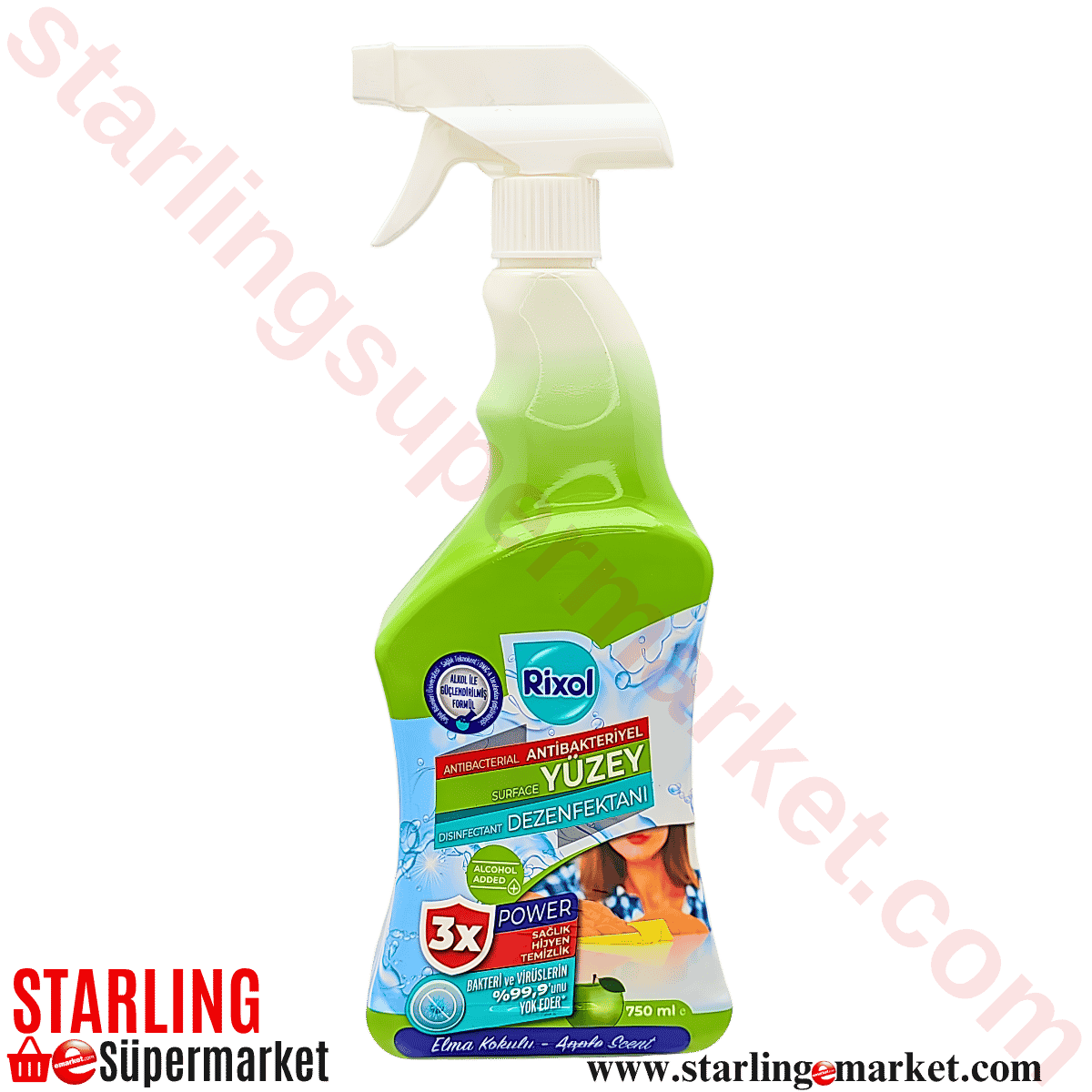 RIXOL YUZEY DEZENFEKTANI ELMA KOKULU 750 ML