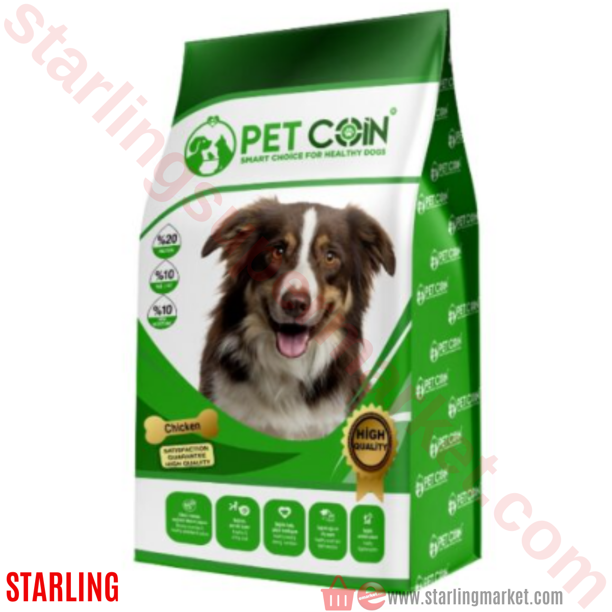 PETCOIN KOPEK MAMASI KURU CHICKEN 15 KG