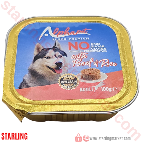 ALPHAPET KOPEK MAMASI ISLAK DANA EZME YETIS. 100 G