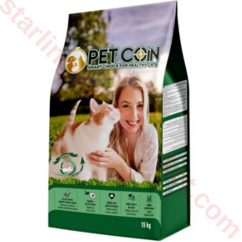 PETCOIN KEDI MAMASI KURU CHICKEN 15 KG