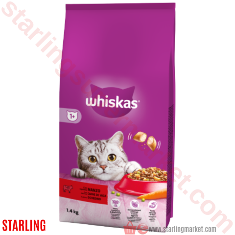 WHISKAS KEDI MAMASI KURU BEEF POSET 1.4 KG