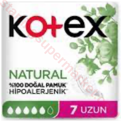 KOTEX NATURAL SINGLE UZUN 6 LI