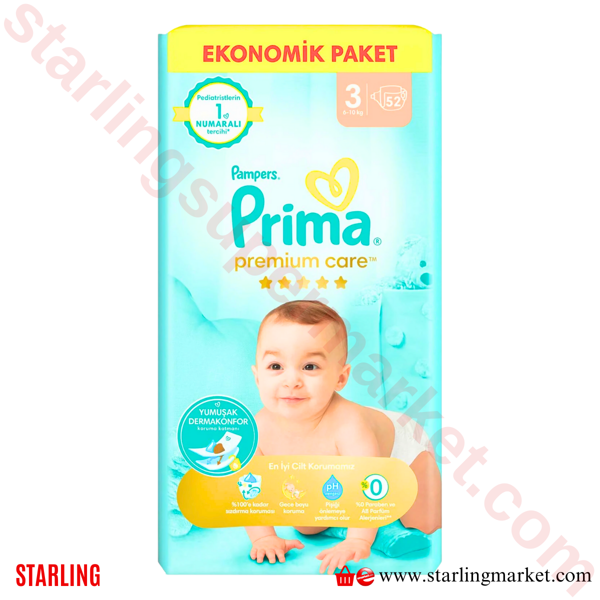 PRIMA BEBEK BEZI PREMIUM CARE NO:3 6-10 KG