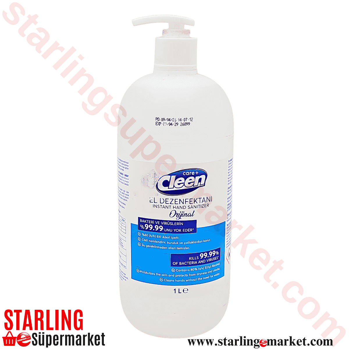 CLEEN CARE EL DEZENFEKTANI %80 DERECE 1 LT