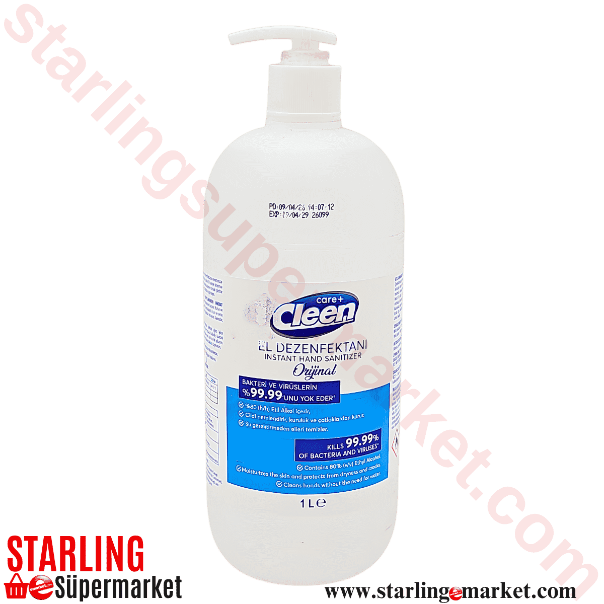 CLEEN CARE EL DEZENFEKTANI %80 DERECE 1 LT