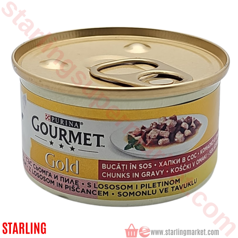 GOURMET GOLD KEDI MAMASI ISLAK SOMON-TAVUK 85 G
