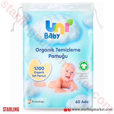UNI BABY BEBEK TEMIZLEME PAMUGU 60 LI