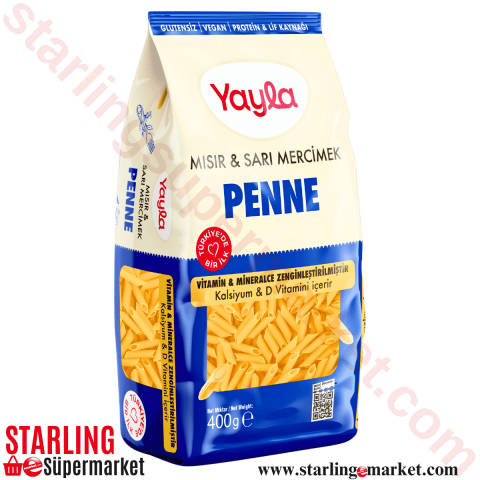YAYLA MAKARNA MISIR MERCIMEK PENNE 400 G