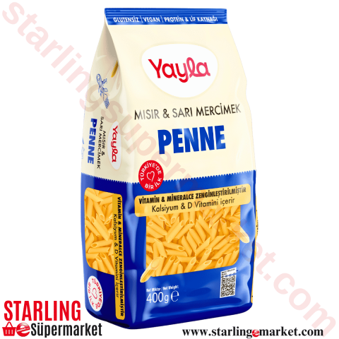 YAYLA MAKARNA MISIR MERCIMEK PENNE 400 G