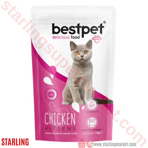 BESTPET KEDI MAMASI KURU TAVUKLU YAVRU 1 KG