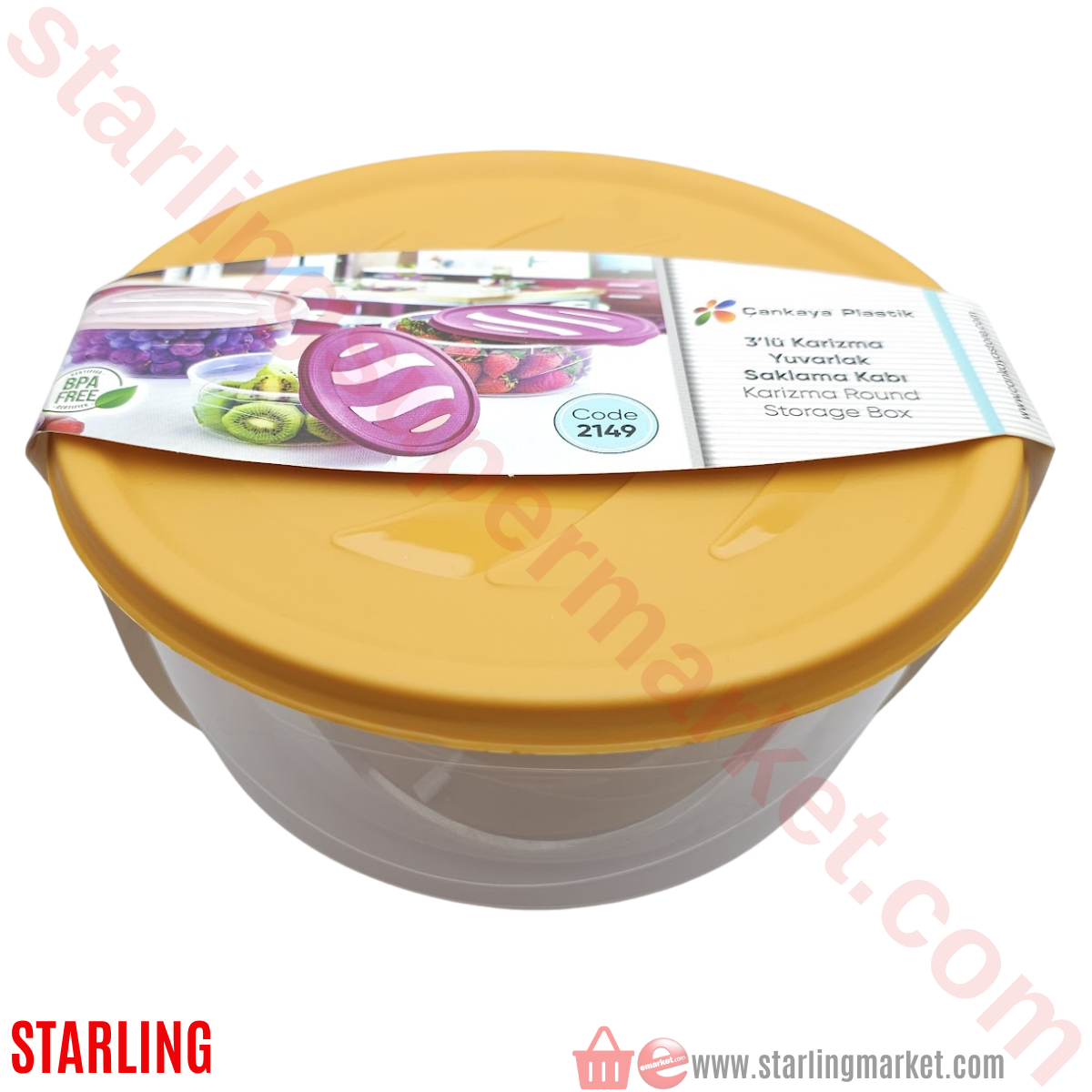 KARIZMA SAKLAMA KABI YUVARLAK SET 3 LU