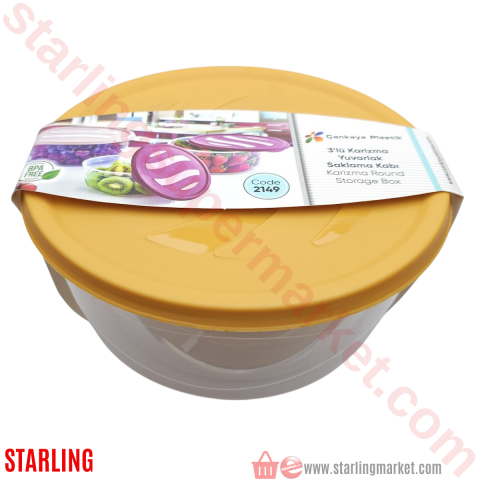 KARIZMA SAKLAMA KABI YUVARLAK SET 3 LU