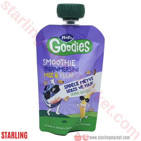 HERO GOODIES YABANMERSINI MUZ YULAF POUCH 100 G