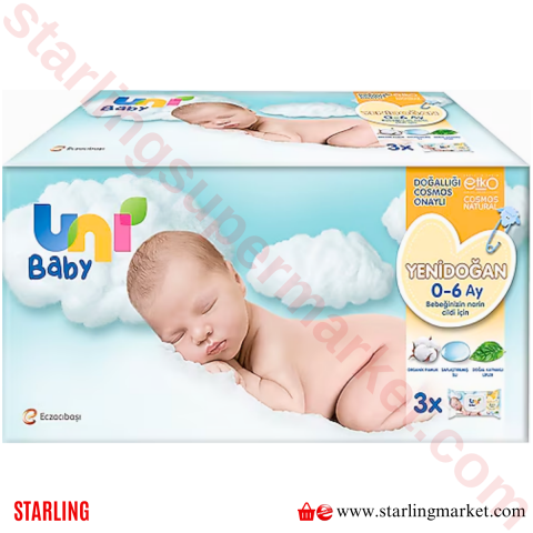 UNI BABY ISLAK MENDIL YENIDOGAN KAPAKLI 3*40 LI