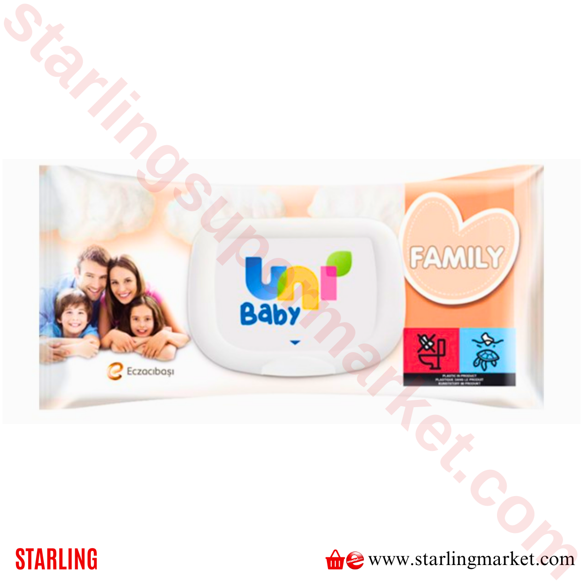 UNI BABY ISLAK MENDIL AILE KAPAKLI 100 LU