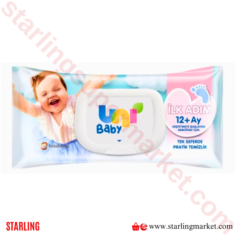 UNI BABY ISLAK MENDIL ILK ADIM KAPAKLI 52 LI