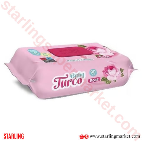 BABYTURCO ISLAK MENDIL FLOWER 90 LI