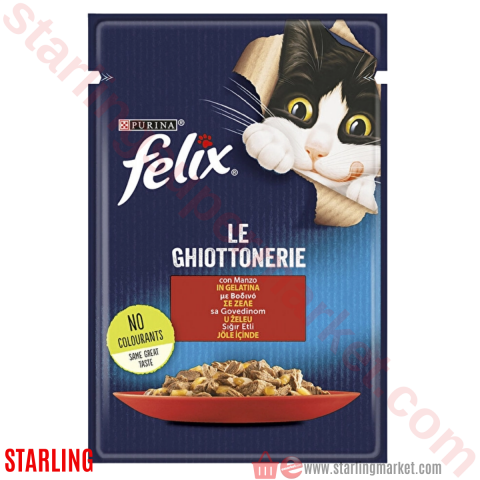 FELIX KEDI MAMASI ISLAK AGAIL GIJ BEEF POUCH 85 G