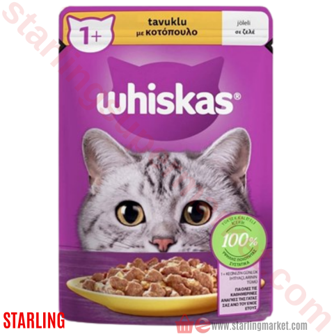 WHISKAS KEDI MAMASI ISLAK TAVUKLU 85 G