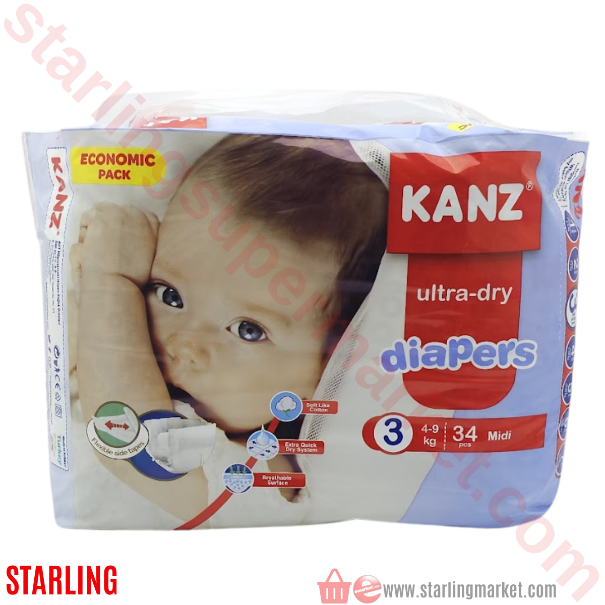 KANZ BEBEK BEZI MIDI EKO NO:3 4-9 KG