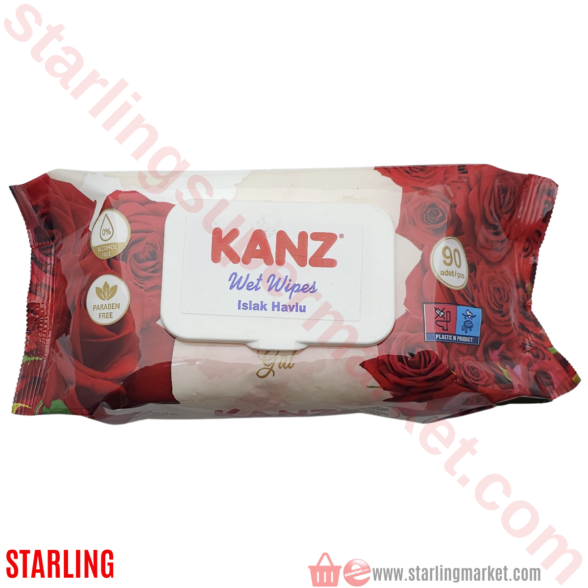 KANZ ISLAK HAVLU GUL 90 LI